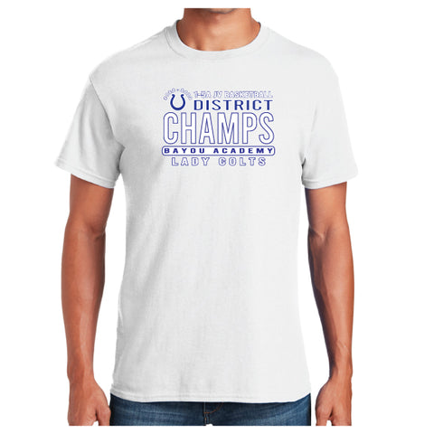 JV Basketball District Champs Cotton Short Sleeve Tee