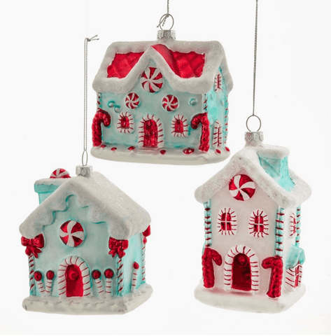 Glass Candy House Ornament