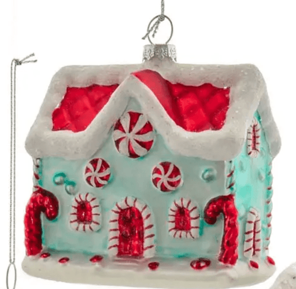 Glass Candy House Ornament