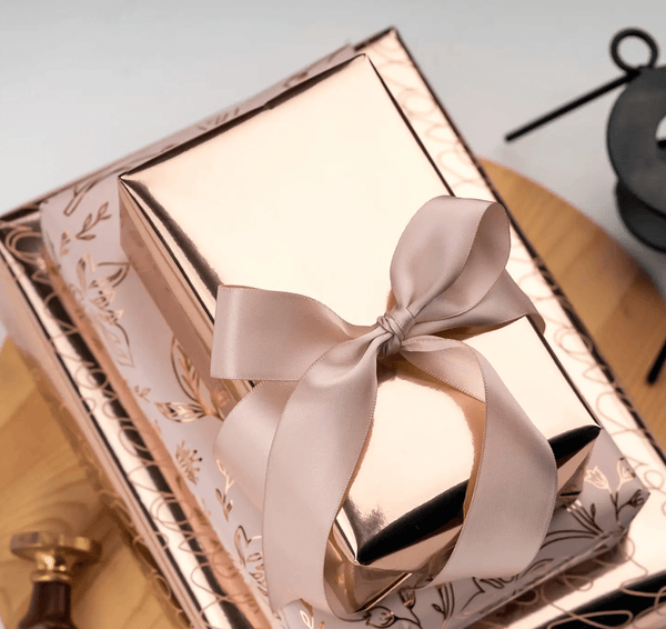 Rose Gold Gift Wrapping Kit Rose Gold & White Gift Wrap Rose Gold