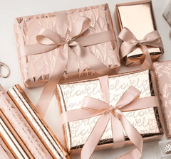 Rose Gold Emb Gator Gift Wrapping Paper Roll 26 X 417