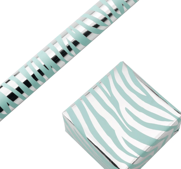 Zebra Foil Wrapping Paper Bundle