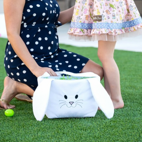 White Bunny Basket