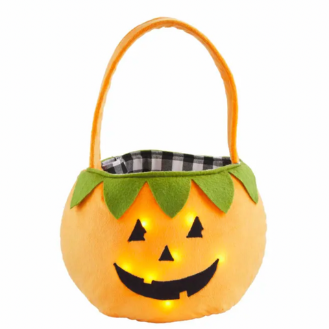 Light Up Pumpkin Treat Bag