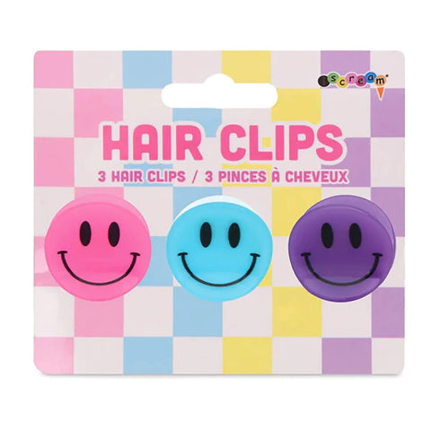 Smiley Face Hair Clips