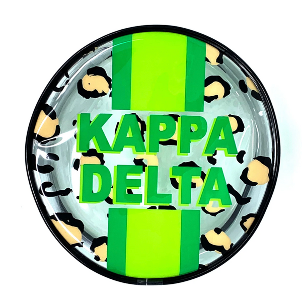 Kappa Delta Cheetah Stripe Cosmetic Bag