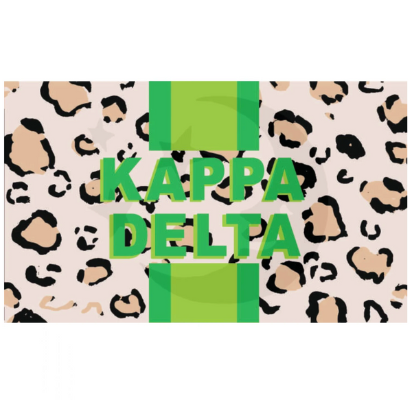 Kappa Delta Cheetah Stripe Flag