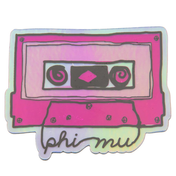 Phi Mu Holographic Cassette Decal