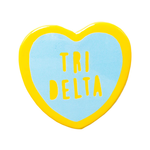 Tri Delta Sweet Heart Button