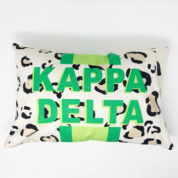 Kappa Delta Cheetah Stripe Pillow