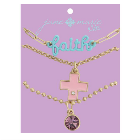 Triple the Love Necklaces-Faith