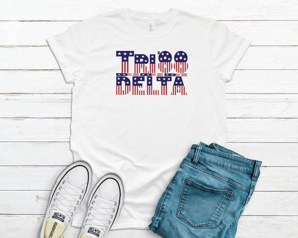 tri delta patriotic tee