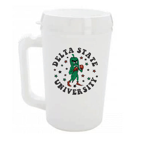 Fighting Okra Mega Mug: White