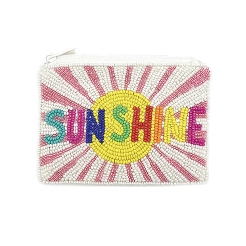 Sunshine Beaded Coin Pouch