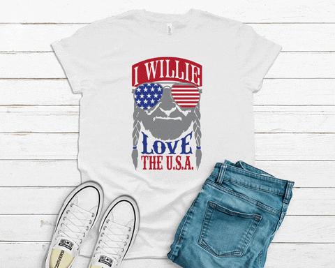 Willie Love the U.S.A. Tee