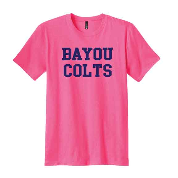 Pink Bayou Colts Athletics Tee