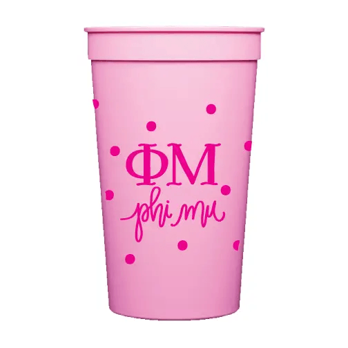 Phi Mu Stadium Cups - Sleeve of 8