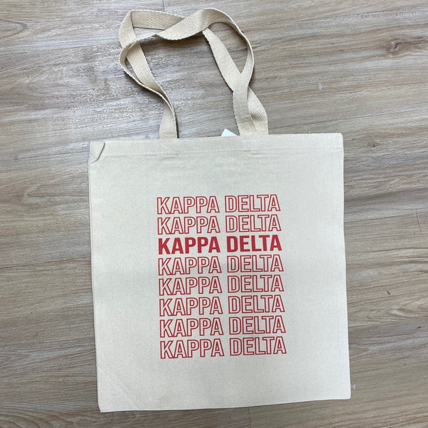 Kappa Delta Canvas Shopping Tote