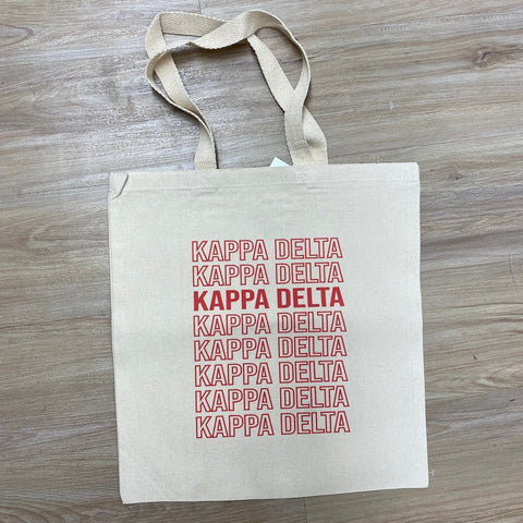 Kappa Delta Canvas Shopping Tote