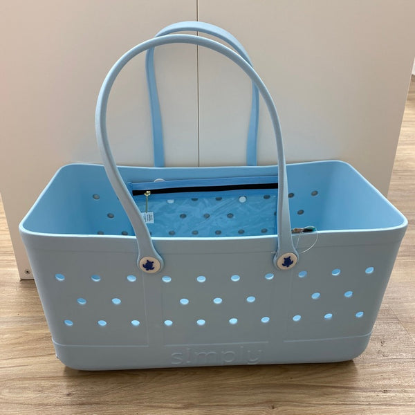 Simply Southern Large Utility Tote: Cool Blue