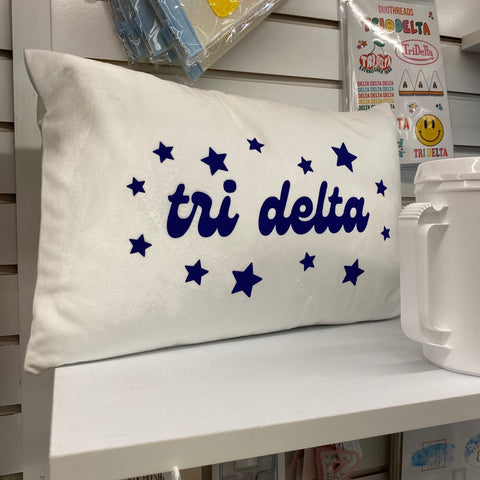 Tri Delta Velour Throw Pillow