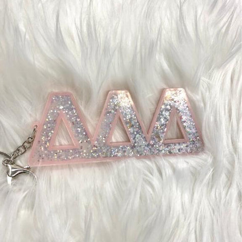 tri delta greek keychain