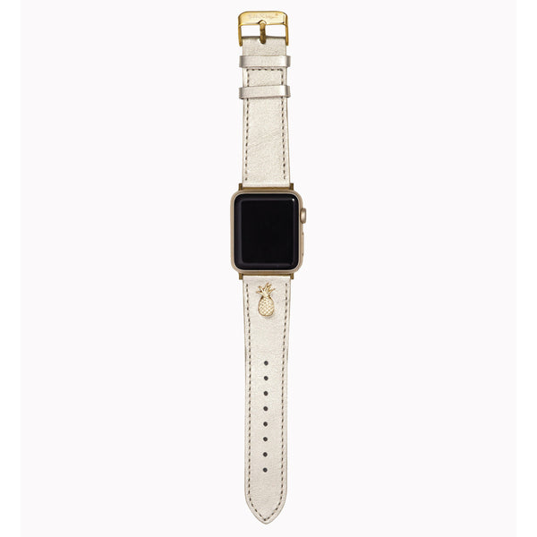 Lilly Pulitzer® Leather Apple Watch Band: Gold