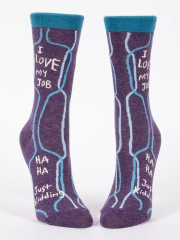 I Love My Job Crew Socks Women