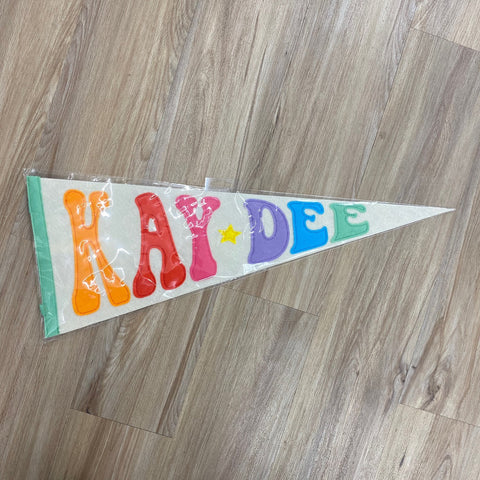 Kappa Delta Rainbow Pennant Flag