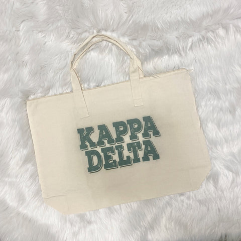 Kappa Delta Large Canvas Tote