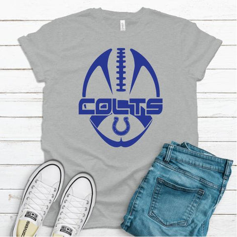 colts football outline tee