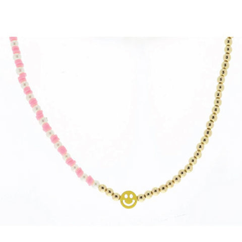 Giggle Necklace: Pink Bead