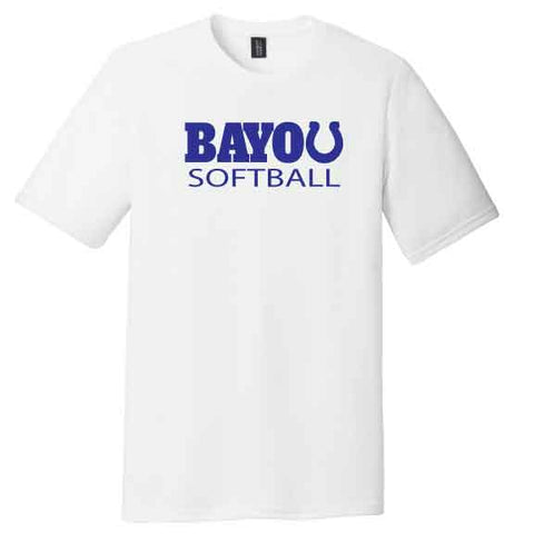 SOFTSTYLE WHITE Bayou Athletics Tee **PICK YOUR SPORT**