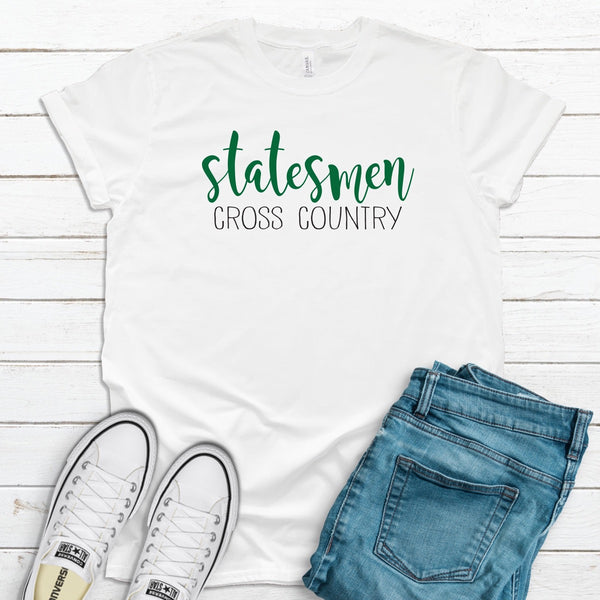 Statesmen Cross Country Script Tee