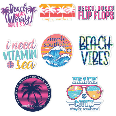 Simply Southern® Sticker Set - Beach