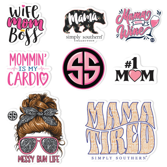 Simply Southern® Sticker Set - Mom