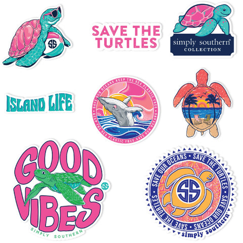 Simply Southern® Sticker Set - Turtle