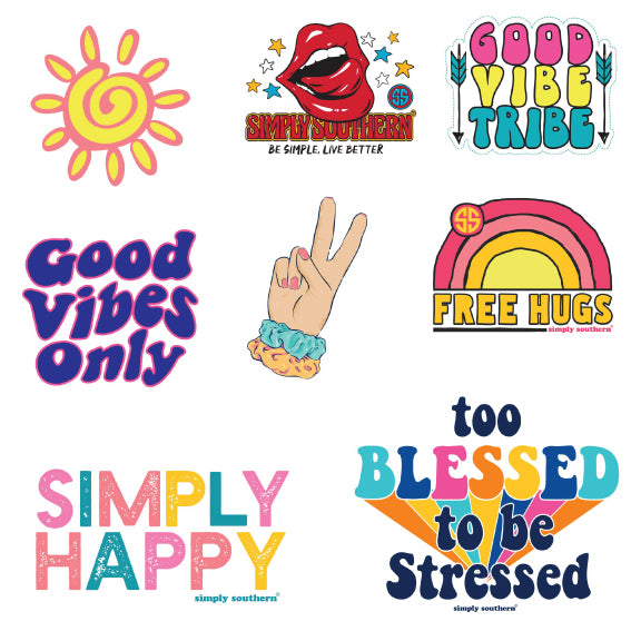 Simply Southern® Sticker Set - Vibes