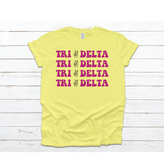 Tri Delta Peace Sign Tee