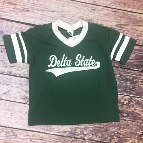 Delta State Baseball Stripe Tee