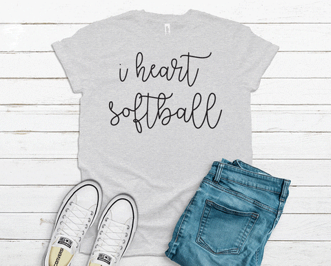 I Heart Softball Tee