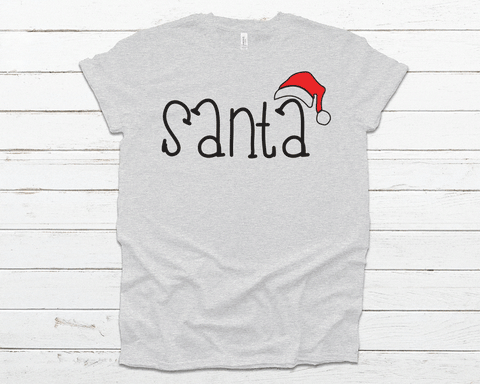 santa with hat tee